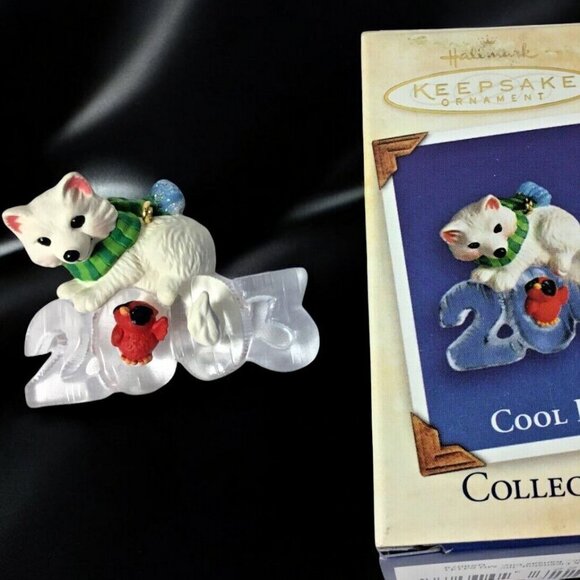 Hallmark Keepsake Christmas Ornament, 2003 Cool Decade Arctic Fox, NIB 4th - Picture 1 of 8
